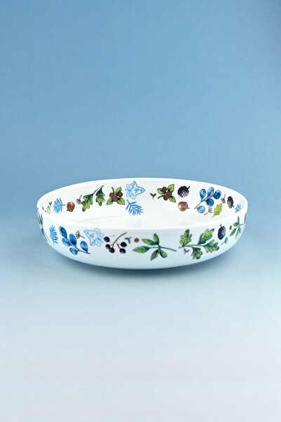 Bursa Porselen Dekor Garden büyük boy porselen salata kasesi