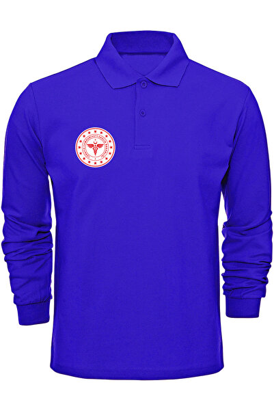 Çapıt 100% قطن بولو طوق وزارة الصحة شعار مخيط مستشفى طاقم الطوارئ طباعة طويلة...