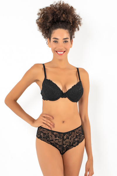 Miorre Push-Up Dolgulu Dantel Sütyen Takım