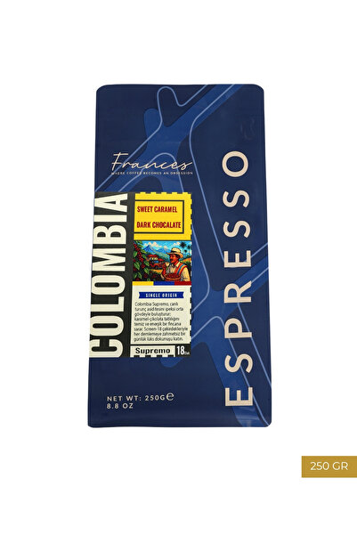 FRANCES %100 Arabica Colombia Supremo Espresso | 250 GR | Orta Gövde-Dengeli ...