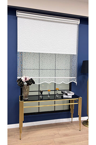 VOLPER MEKANİK Volper Vp2012 Çift Mekanizmalı Tül Ve Stor Perde Dal Desenli Ekru