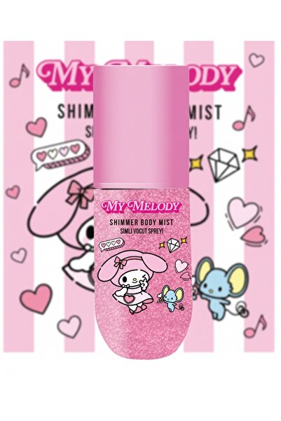 MY MELODY Çocuk Parfüm baskılı EAU 50 ml - Lipcare - Simli Body Mist - Yarabandı 10 Adet