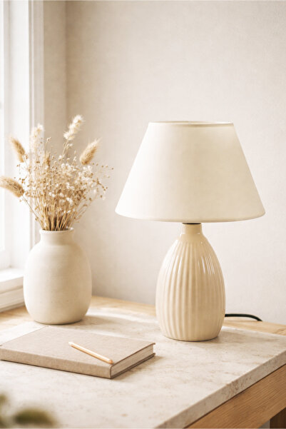 HOMİNG Homing Nancy Seramik Abajur  Krem 241894