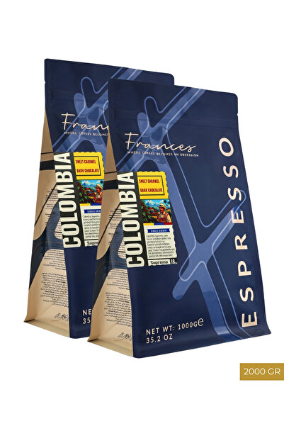 FRANCES %100 Arabica Colombia Espresso | 2x1000GR | Orta Gövde-Dengeli Asidite
