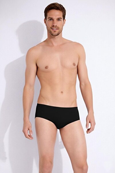AYYILDIZ Men's Black Slip Swimsuit 208