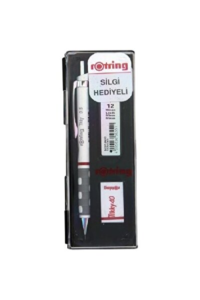 Rotring طقم مدرسي تيكي قلم أبيض متعدد الاستخدامات 0.5 مم + ممحاة + رأس قلم