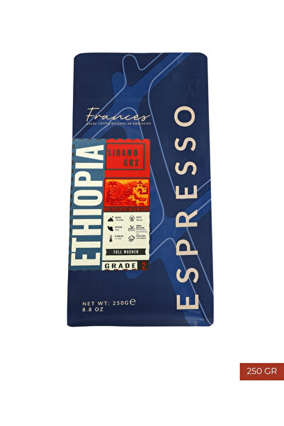 FRANCES %100 Arabica Ethiopia Sidamo GR2 Espresso | 250 GR | Orta Gövde-Dolgu...