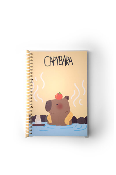 YOYOSO Delightful Capybara Spiral B5 Notebook Brown