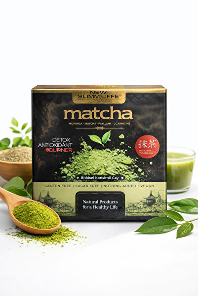New SLIMM LIFFE slimm Liffe Matcha Premium Bitkisel Karışımlı Çay Detox & Ant...