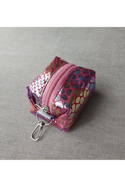 SevAte Handmade Fușya Renk Hologram Mermaid Desenli Fermuarlı Mini Bozuk Para...