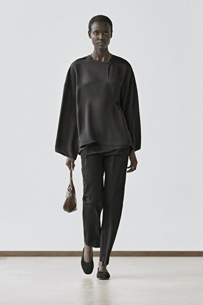 Massimo Dutti Kruvaze dökümlü gömlek