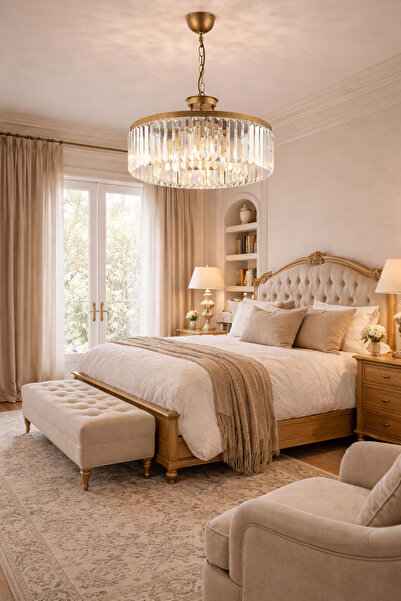 Apliqa Lustra Cristal HubRom, KANVAS 3450-08-FR 45x70 / 8xE14-40W Antiq