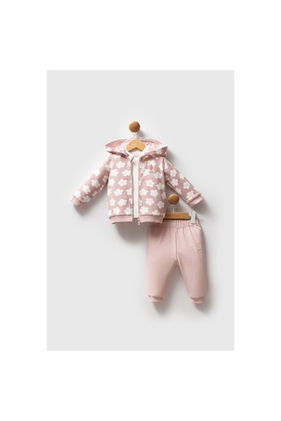 U.S. Polo Assn. Kids طقم ملابس أطفال من US POLO مكون من 3 قطع مع تفاصيل زهرية...