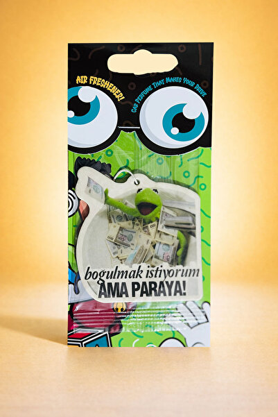 bikoku Kermit Para Tasarımlı Parfüm Esanslı Dekoratif Oto, Araç, Araba Kokusu...
