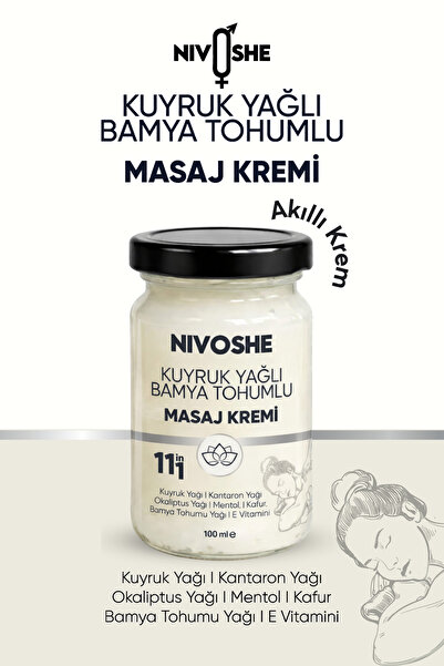 NIVOSHE Kuyruk Yağlı Bamya Tohumlu Rahatlatıcı Bel, Boyun, Kol, Sırt, Diz, İç...