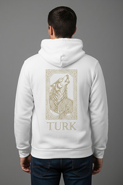 Gadali Unisex Oversize Bozkurt Τουρκικό Φούτερ με Μακριά Μανίκια και Κουκούλα