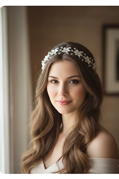 ASİMEL TASARIM Bridal Tiara Hair Accessory Wedding Henna Wedding Promise Enga...