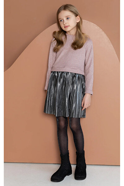 SheShe فستان فضي مطوي