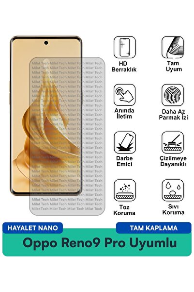 Milat Tech Oppo Reno9 Pro Hayalet Nano طبقة حماية للشاشة مضادة للخدش ومقاومة ...