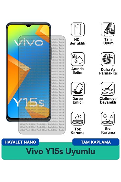 Milat Tech فيلم حماية الشاشة Vivo Y15s Hayalet Nano مقاوم للخدوش والصدمات