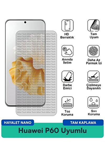 Milat Tech فيلم حماية الشاشة هواوي P60 هايلايت نانو سهل التركيب ومقاوم للبقع