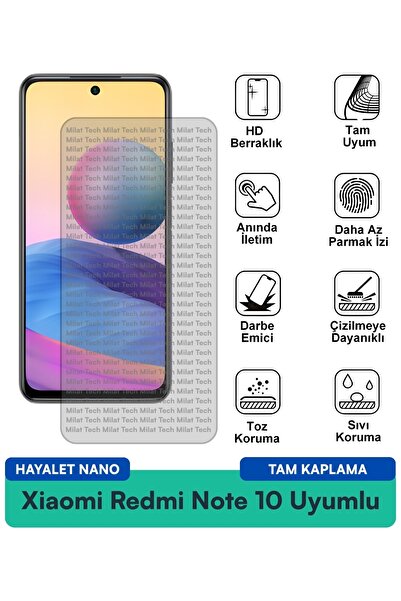 Milat Tech فيلم حماية الشاشة Xiaomi Redmi Note 10 Ghost Nano حماية طويلة الأم...