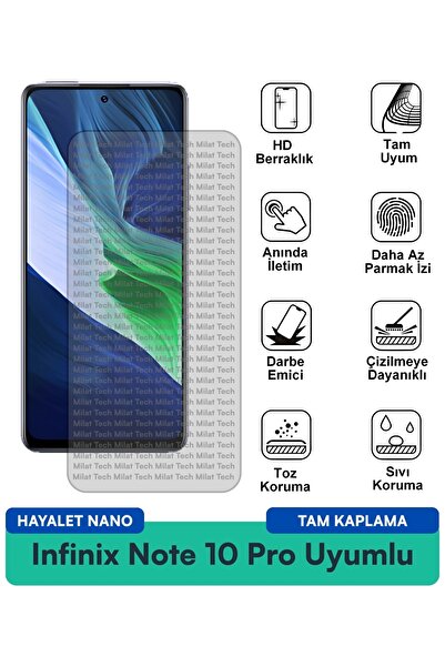 Milat Tech واقي شاشة إنفينيكس نوت 10 برو هايات نانو مقاوم للخدوش والصدمات