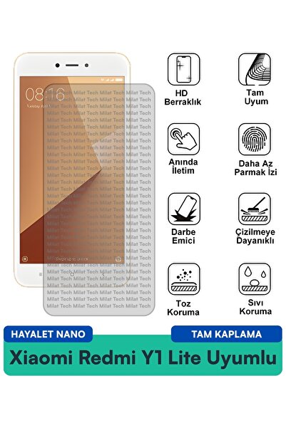 Milat Tech فيلم حماية الشاشة Xiaomi Redmi Y1 Lite Hayalet Nano للخصوصية ضد ال...
