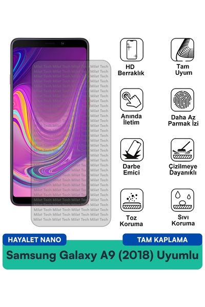 Milat Tech فيلم حماية الشاشة سامسونج جالاكسي A9 (2018) جوست نانو مقاوم للخدوش...