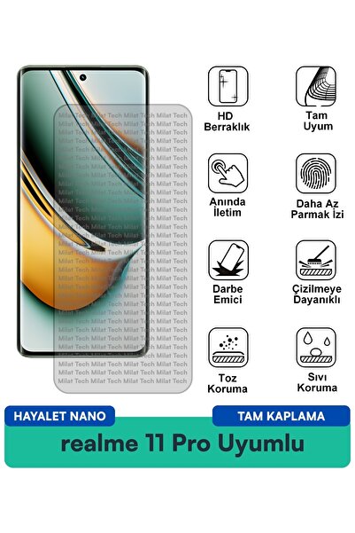Milat Tech فيلم حماية الشاشة ريلمي 11 برو هايلايت نانو مضاد للخدش ومقاوم للبقع