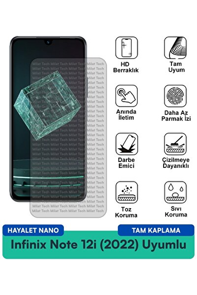 Milat Tech فيلم حماية الشاشة Infinix Note 12i (2022) Ghost Nano مقاوم للخدوش ...