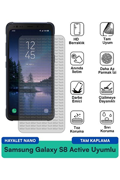 Milat Tech فيلم حماية شاشة سامسونج جالاكسي S8 أكتيف هايلايت نانو مقاوم للخدوش...