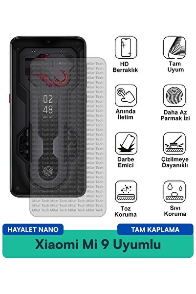 Milat Tech طبقة حماية للشاشة من Xiaomi Mi 9 Hayalet Nano تعمل باللمس بشكل مثالي