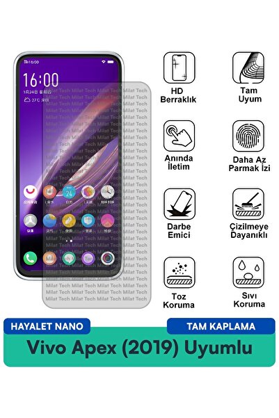 Milat Tech فيلم حماية الشاشة Vivo Apex (2019) Ghost Nano مقاوم للخدوش والصدمات
