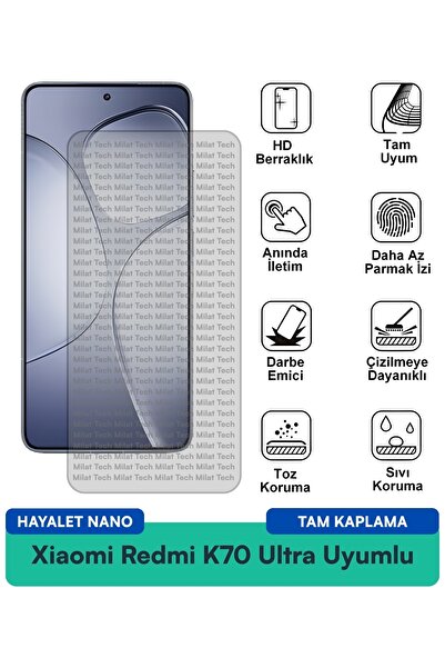 Milat Tech واقي شاشة Xiaomi Redmi K70 Ultra Hayalet Nano لحماية الخصوصية