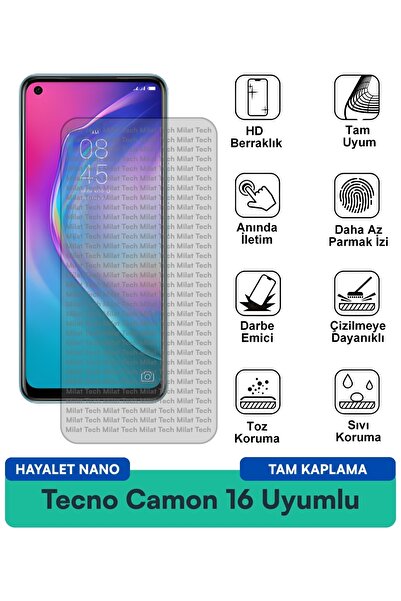 Milat Tech فيلم حماية الشاشة تكنو كامون 16 هايلايت نانو سهل التركيب بدون فقاعات