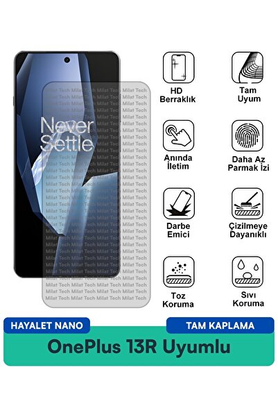 Milat Tech طبقة حماية شاشة OnePlus 13R Hayalet Nano هيكل رقيق وسهل التركيب
