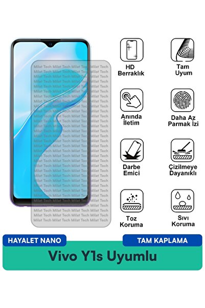 Milat Tech فيلم حماية الشاشة Vivo Y1s Ghost Nano مقاوم للخدوش والصدمات