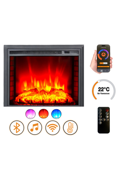 DLC GROUP Dlc 1800 Watt İç Ünite Ses Efektli Bluetooth'lu Wifi'li 3 Renk Elek...