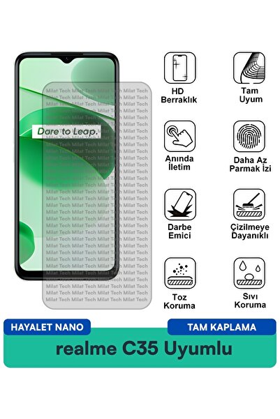 Milat Tech فيلم حماية الشاشة ريلمي سي 35 هايلايت نانو مقاوم للخدوش والصدمات