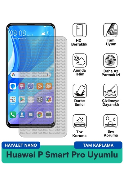 Milat Tech واقي شاشة هواوي بي سمارت برو جوست نانو مقاوم للخدوش والصدمات