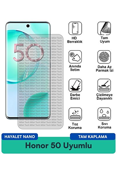 Milat Tech واقي شاشة هونر 50 جوست نانو مقاوم للخدوش والصدمات