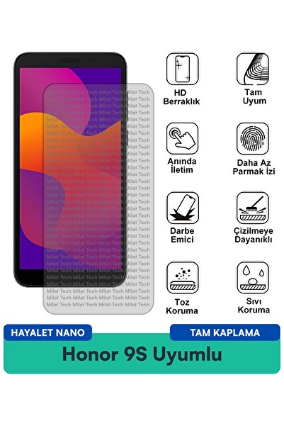 Milat Tech طبقة حماية للشاشة من Honor 9S Hayalet Nano، لمسة مرنة وناعمة