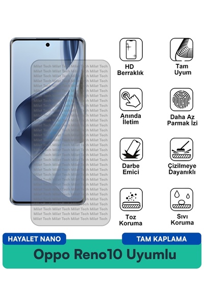 Milat Tech طبقة حماية للشاشة من أوبو رينو 10 هايلايت نانو مقاومة للخدوش والصدمات