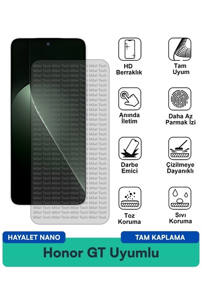 Milat Tech طبقة حماية للشاشة من Honor GT Hayalet Nano مقاومة للخدوش والصدمات