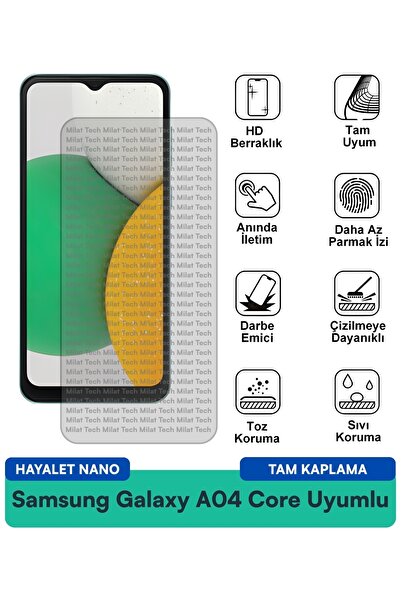Milat Tech طبقة حماية للشاشة من سامسونج جالاكسي A04 كور هايلايت نانو مقاومة ل...