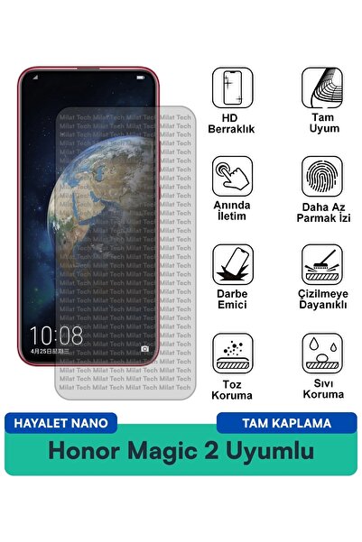 Milat Tech فيلم حماية الشاشة Honor Magic 2 Hayalet Nano مقاوم للبقع ومضاد للص...