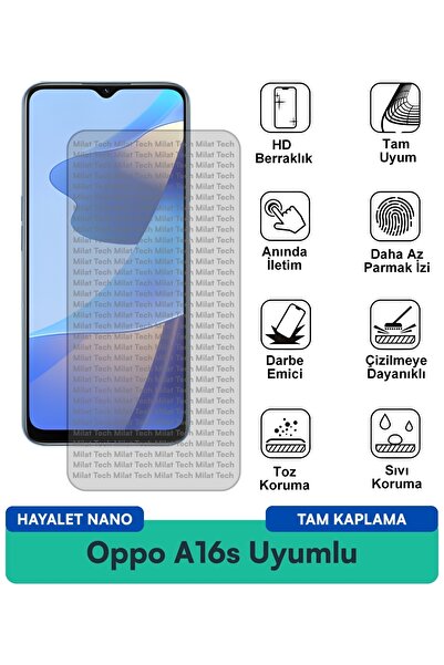 Milat Tech طبقة حماية للشاشة من نوع Ghost Nano لهاتف Oppo A16s، تعمل باللمس ب...