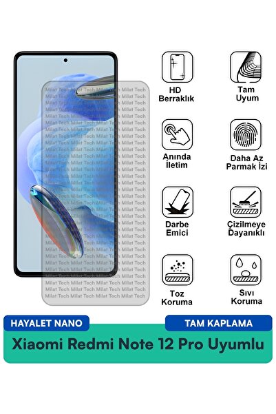Milat Tech حماية الخصوصية لفيلم حماية الشاشة Xiaomi Redmi Note 12 Pro Hayalet...