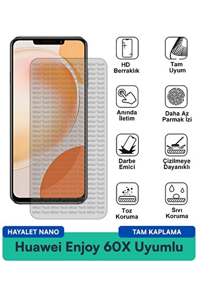 Milat Tech طبقة حماية للشاشة من هواوي إنجوي 60X هايلايت نانو مقاومة للخدوش وا...